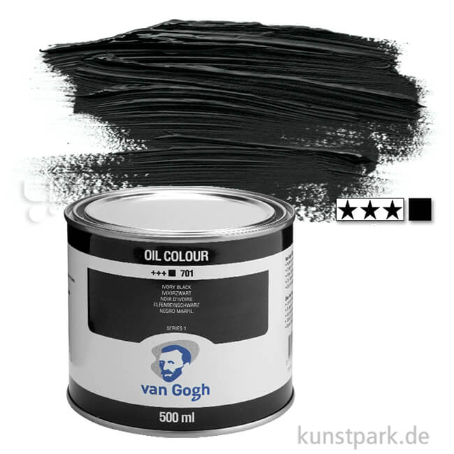 Artikelbild 1 des Artikels “Talens VAN GOGH Ölfarben 500 ml | 701 Elfenbeinschwarz“