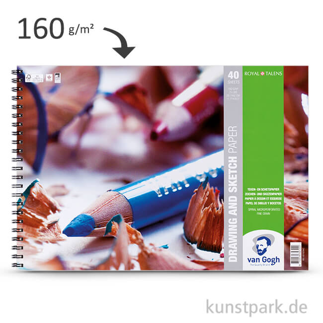 Artikelbild 1 des Artikels “Talens VAN GOGH Zeichen- und Skizzenpapier, 40 Blatt, 160 g DIN A3“