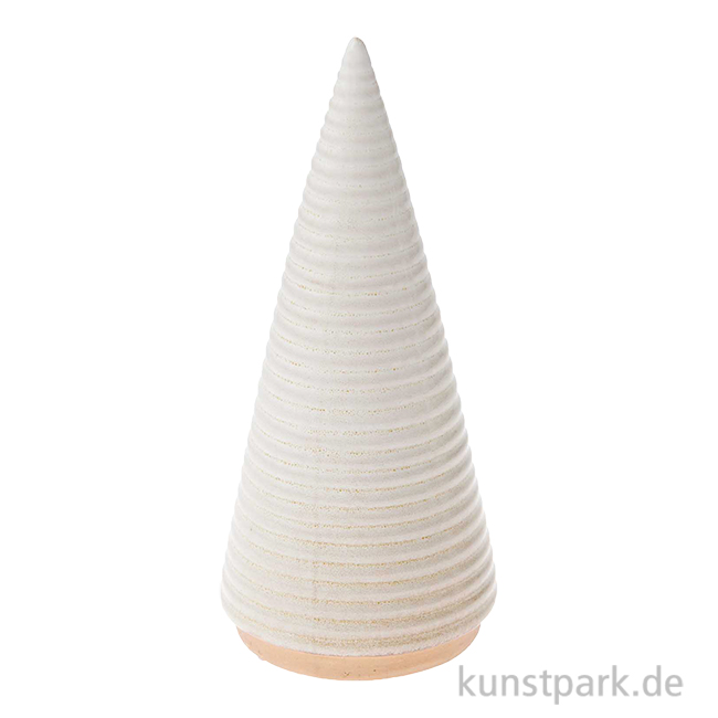 Artikelbild 1 des Artikels “Tannenbaum Geriffelt, Beige, Porzellan, 15,5 x 7 x 7 cm “