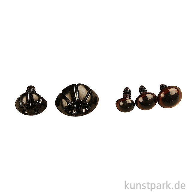 Artikelbild 1 des Artikels “Teddybär Augen und Nasen in verschiedenen Größen, 12 Stück “
