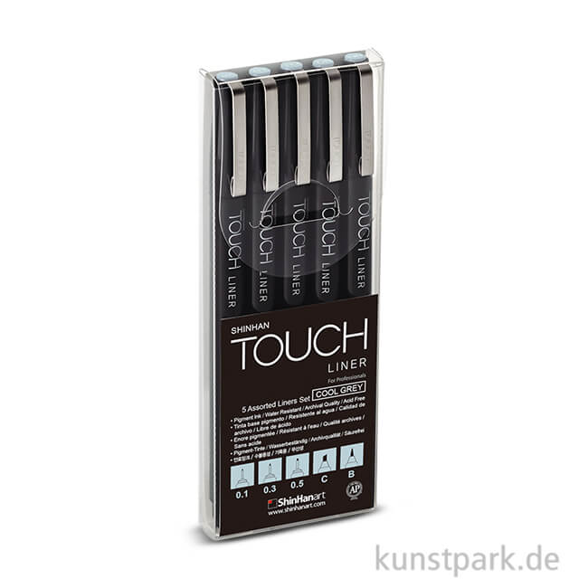 Artikelbild 1 des Artikels “TOUCH Liner Cool Grey Set mit 5 verschiedenen Strichbreiten “