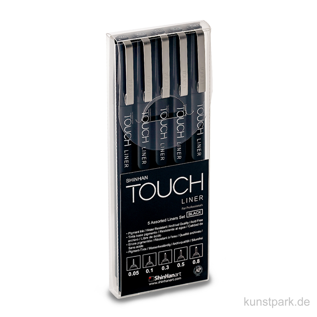 Artikelbild 1 des Artikels “TOUCH Liner Set mit 5 verschiedenen Strichbreiten “