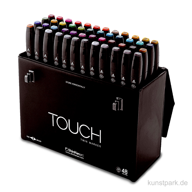 Artikelbild 1 des Artikels “TOUCH Twin Marker Set 48er - Ausgewählte Farben, schwarzer Koffer “