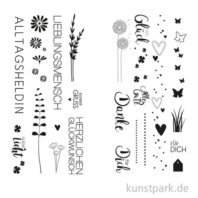 Artikelbild 1 des Artikels “Transferfolie Glückslicht, verschiedene Designs, 2 Bogen “
