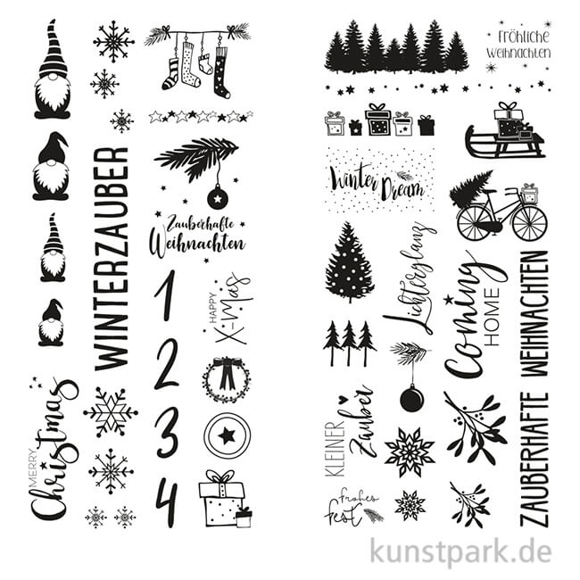 Artikelbild 1 des Artikels “Transferfolie Winter + Christmas, verschiedene Designs, 2 Bogen “