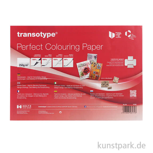 Artikelbild 1 des Artikels “Copic Papier - Transotype Perfect Colouring Paper 250g DIN A4 (10 Blatt)“
