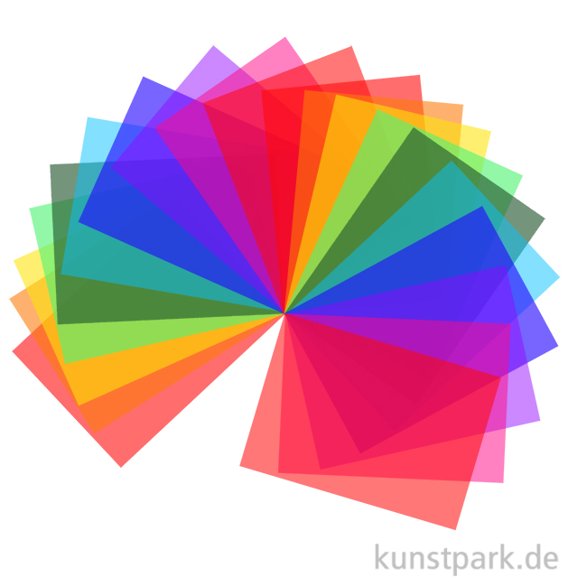 Artikelbild 1 des Artikels “Transparentpapier Set, 35x50cm, 25 Blatt in 10 Farben sortiert, 42g “