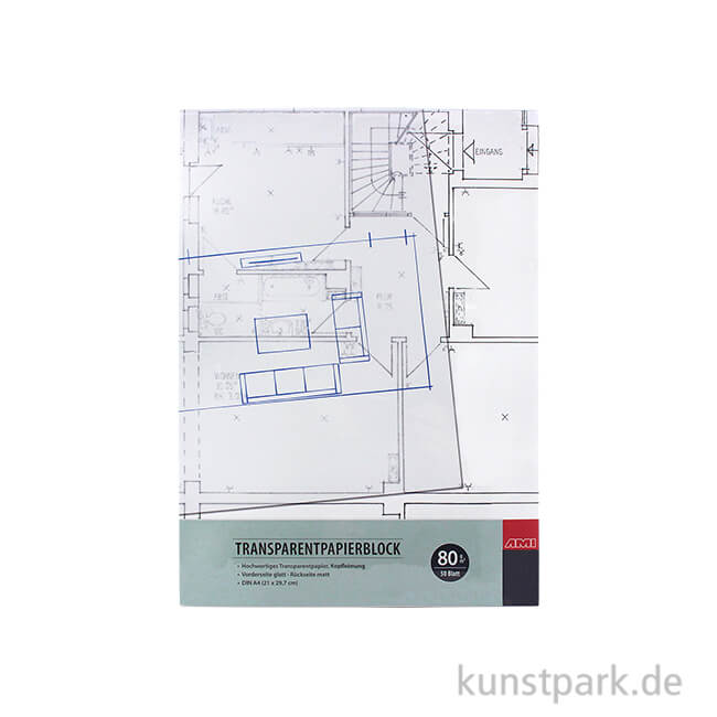 Artikelbild 1 des Artikels “Transparentpapierblock, 50 Blatt, 80 g DIN A4“