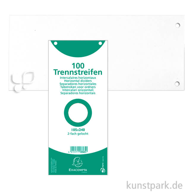 Artikelbild 1 des Artikels “Trennstreifen 105 x 240 mm 100 Stk | Weiß“