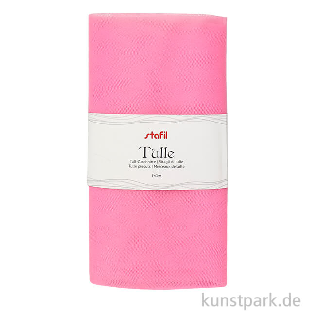 Artikelbild 1 des Artikels “Tüll Stoff Zuschnitt - 3 x 1 m Rosa “