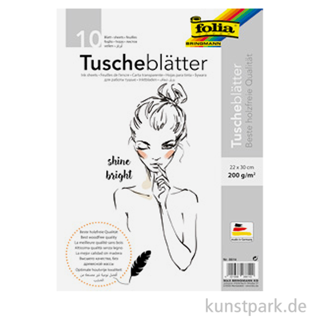Artikelbild 1 des Artikels “Tusche Papier, 22 x 30 cm, 10 Blatt, Weiß, 200g/m² “