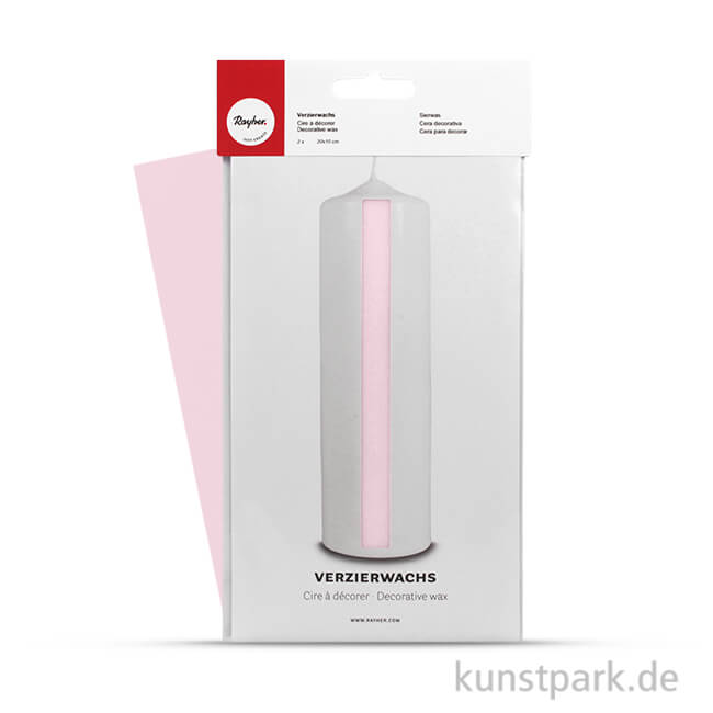 Artikelbild 1 des Artikels “Verzierwachs 20x10 cm, 2 Stück Wachsfolie | Rose“