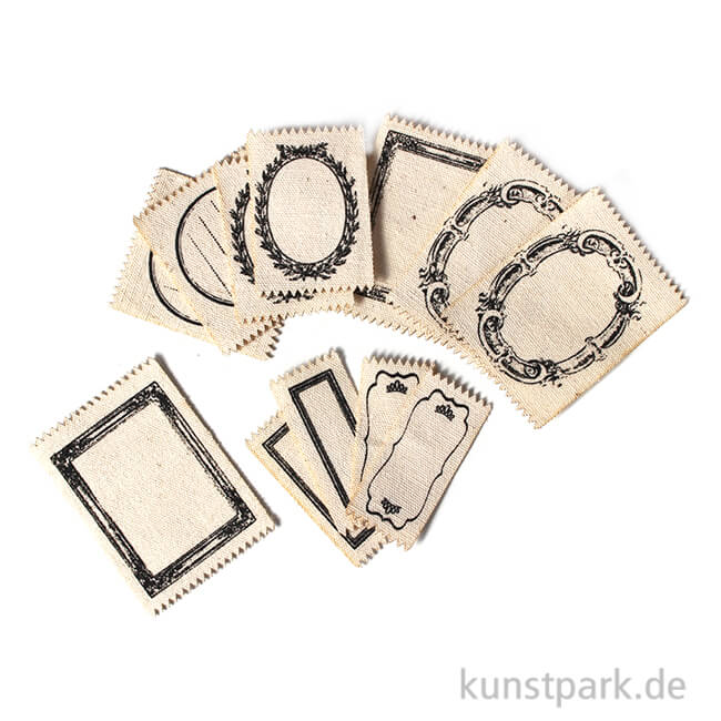 Artikelbild 1 des Artikels “Vintage Canvas Label - Etikett, 12 Stück sortiert “