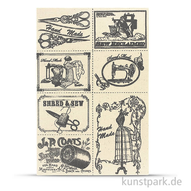 Artikelbild 1 des Artikels “Vintage Canvas Sticker - Näherei, selbstklebend “