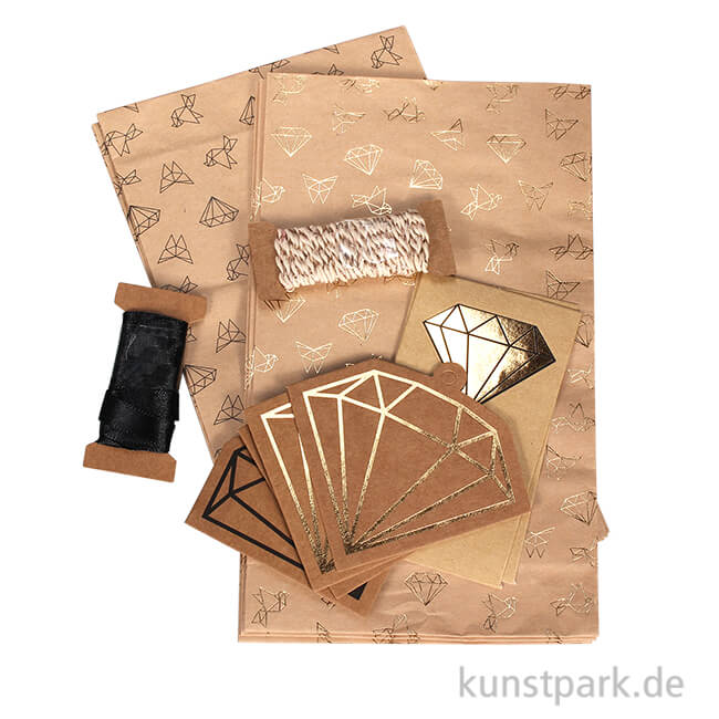 Artikelbild 1 des Artikels “Vintage Kraft Gift Bag Set mit umfangreichem Zubehör “