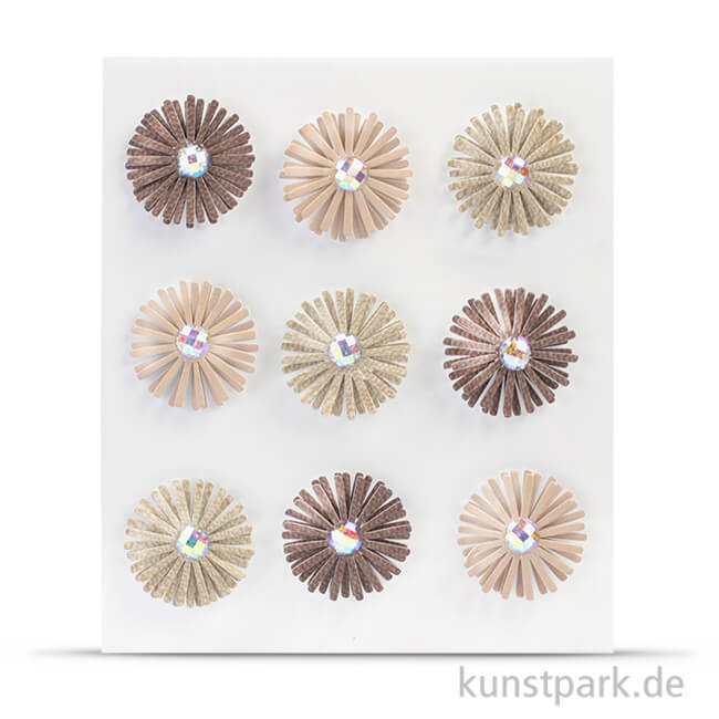Artikelbild 1 des Artikels “Vintage Paper Blumen, 9 Stück sortiert “