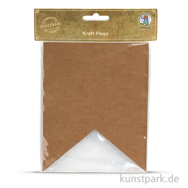Artikelbild 1 des Artikels “Vintage Papierfähnchen - Gross aus Kraftpapier, 12 Stück “