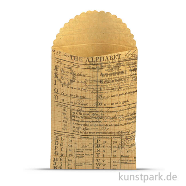 Artikelbild 1 des Artikels “Vintage Tüten - Alphabet aus Kraftpapier, 8,8 x 13,4 cm, 6 Stück “