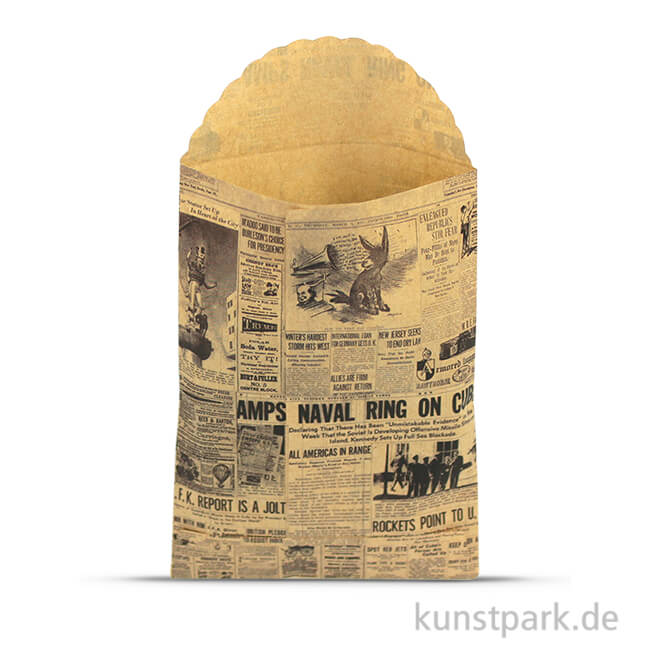 Artikelbild 1 des Artikels “Vintage Tüten - News aus Kraftpapier, 7 x 10,2 cm, 6 Stück “