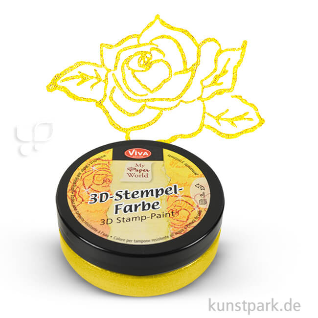 Artikelbild 1 des Artikels “Viva Decor 3D-Stempelfarbe 50 ml | Hellgold“