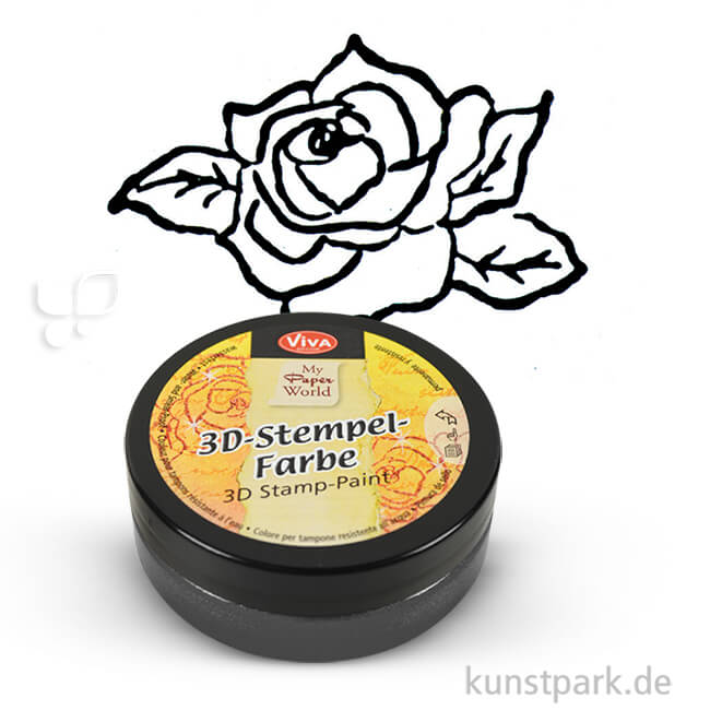 Artikelbild 1 des Artikels “Viva Decor 3D-Stempelfarbe 50 ml | Schwarz“