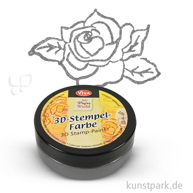 Artikelbild 1 des Artikels “Viva Decor 3D-Stempelfarbe 50 ml | Silber“