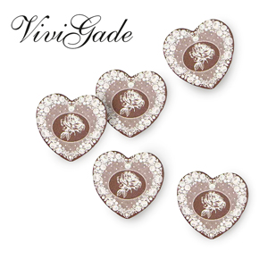 Artikelbild 1 des Artikels “Vivi Gade Skagen - Holzdekoration Motiv Herz 6 Stück, sortiert “