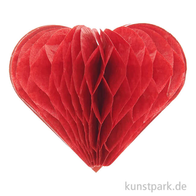 Artikelbild 1 des Artikels “Wabenpapier Sticker - Herzen, Rot “