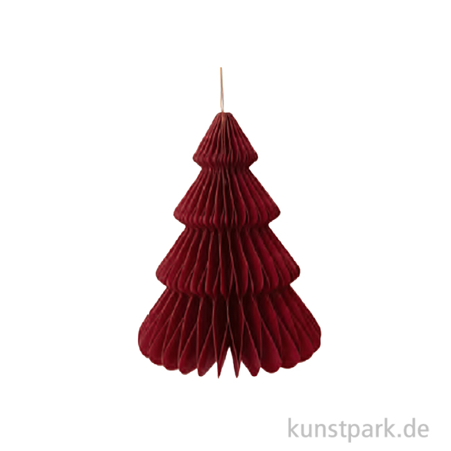 Artikelbild 1 des Artikels “Wabenpapier Tannenbaum mit Hänger, Bordeaux, 20 cm, 1 Stück “