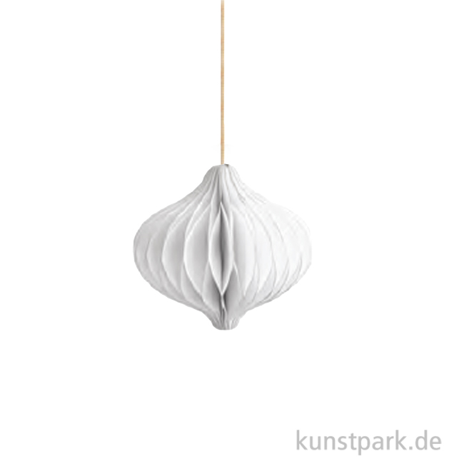 Artikelbild 1 des Artikels “Wabenpapier Tropfen mit Hänger, Weiß, 8 cm, 4 Stück “