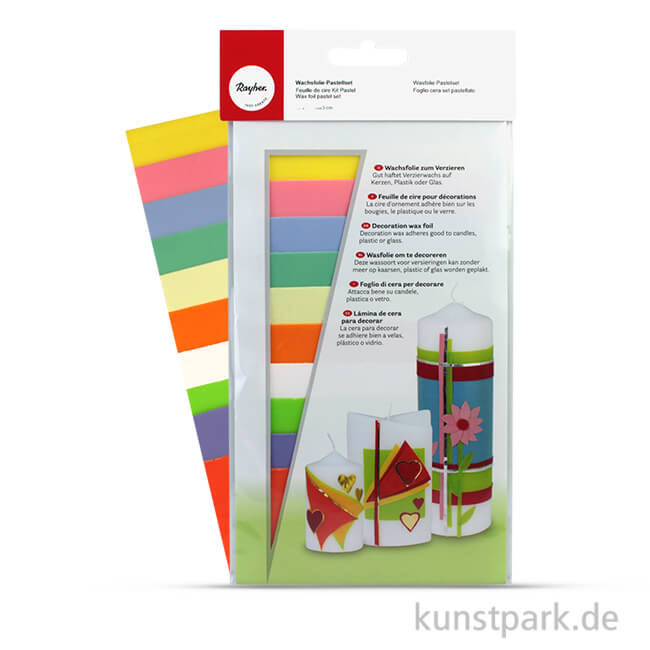 Artikelbild 1 des Artikels “Wachsfolie - Pastellset, 10x5 cm, 10 Stück sortiert “
