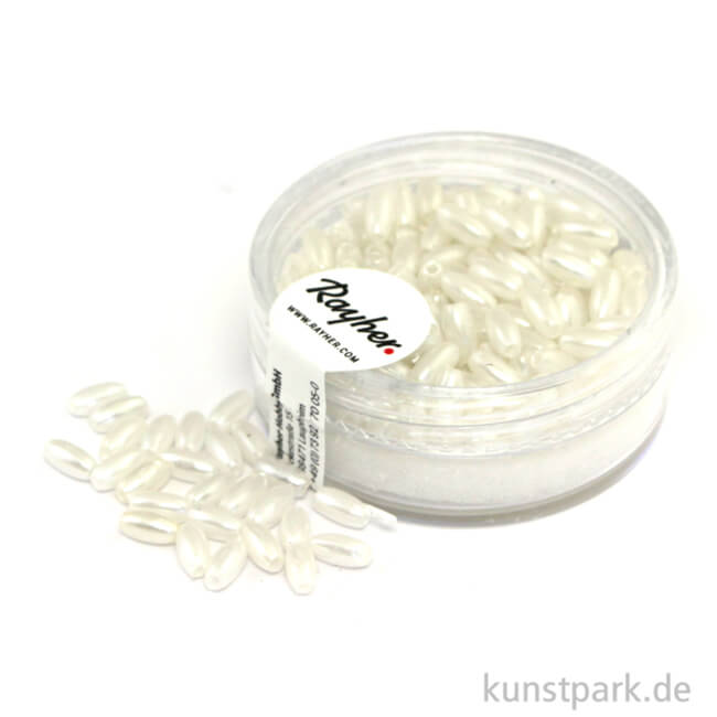 Artikelbild 1 des Artikels “Wachsoliven Weiß 6x3 mm - 150 Stück“