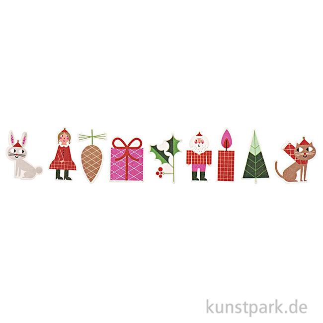 Artikelbild 1 des Artikels “Washi-Sticker - Christmas is in the Air, 10 Designs. 200 Stück “