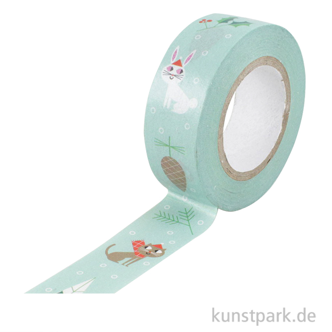 Artikelbild 1 des Artikels “Washi Tape - Christmas is in the Air, Mint mit Weihnachtsmann, 10 m “