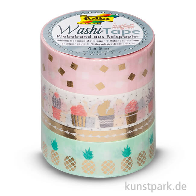 Artikelbild 1 des Artikels “Washi-Tape Hotfoil - GOLD, 4er Set, je 5 m “