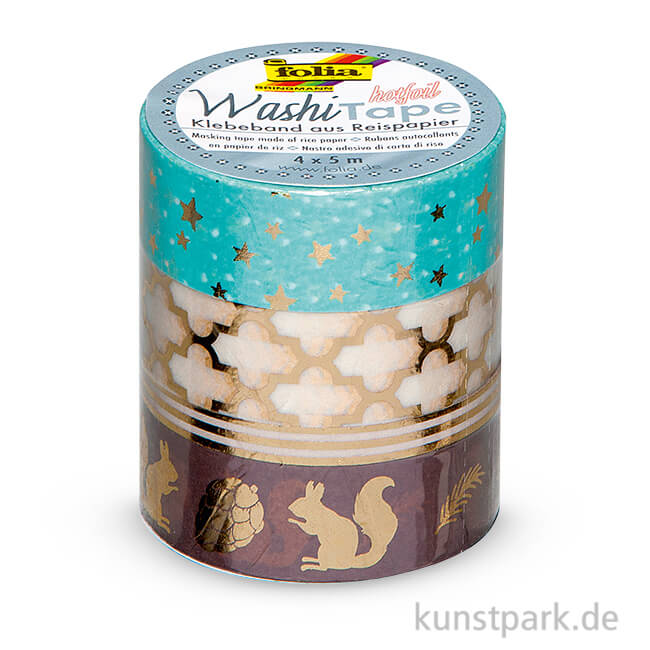 Artikelbild 1 des Artikels “Washi-Tape Hotfoil - GOLD III, 4er Set, je 5 m “