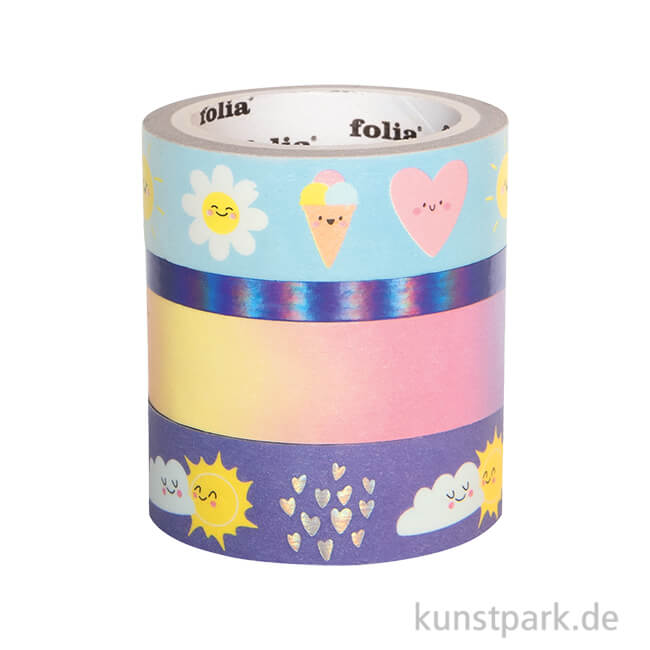 Artikelbild 1 des Artikels “Washi-Tape Hotfoil - SUNNYSIDE, 4er Set, je 5 m “