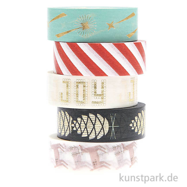 Artikelbild 1 des Artikels “Washi Tape Set - I love Christmas, Joy, 5 Stück, je 10 m “