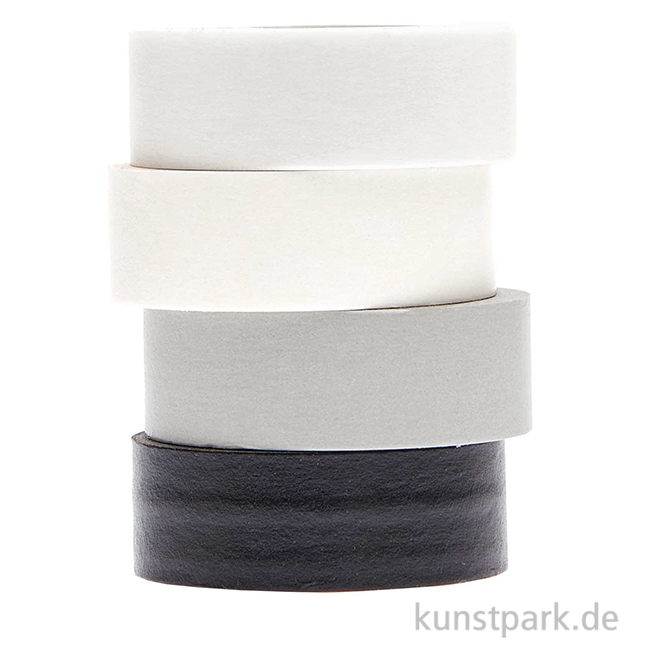 Artikelbild 1 des Artikels “Washi Tape Set - Schwarz & Weiß, 4 Stück, je 10m “