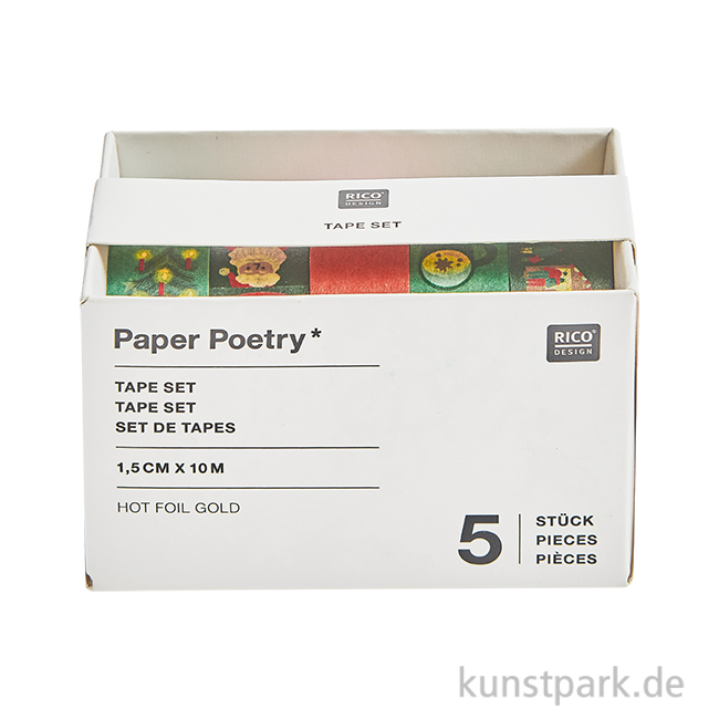 Artikelbild 1 des Artikels “Washi Tape Set - Weihnachtsmarkt, Classic, 15 mm, 5 Stück, je 10 m “