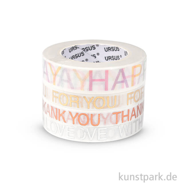 Artikelbild 1 des Artikels “Washitape - Schöne Worte, 4er Set, 10 m “