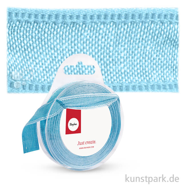 Artikelbild 1 des Artikels “Webband Uni mit Kante, 15 mm x 5 m Einzelfarbe | Hellblau“