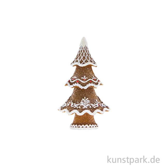 Artikelbild 1 des Artikels “Weihnachtsbaum, Keramik, Lebkuchen, Braun-Weiß, 6,1 x 4,6 x 11 cm “