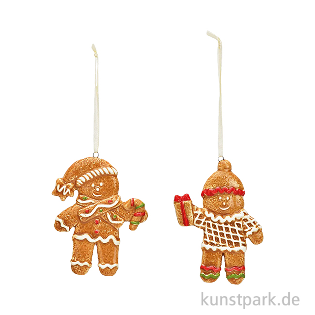 Artikelbild 1 des Artikels “Weihnachtshänger Lebkuchen, Porzellan, Braun, Sortiert, 7 x 10 x 1 cm “