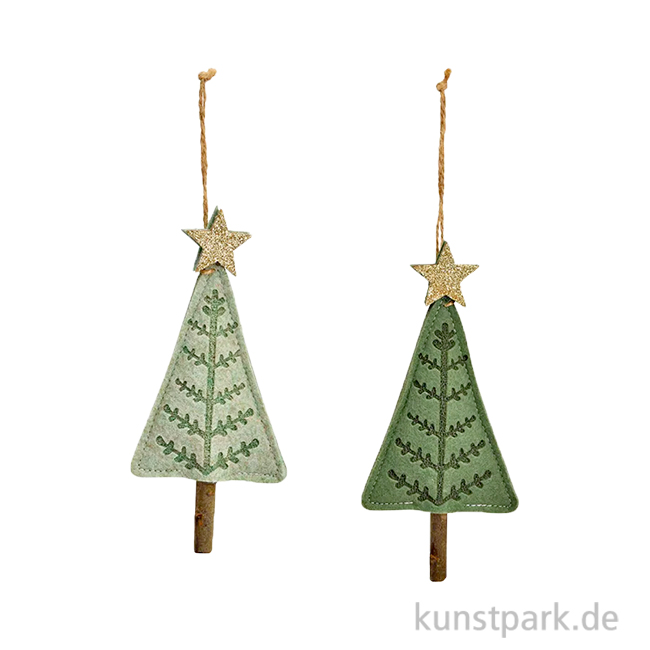 Artikelbild 1 des Artikels “Weihnachtshänger Tannenbaum aus Filz, Grün, Sortiert, 8 x 14 x 2 cm “
