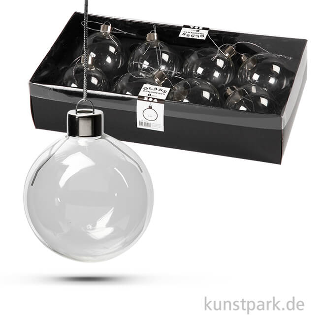 Artikelbild 1 des Artikels “Weihnachtskugel aus Glas, Durchmesser 5,9 cm, 8 Stück “