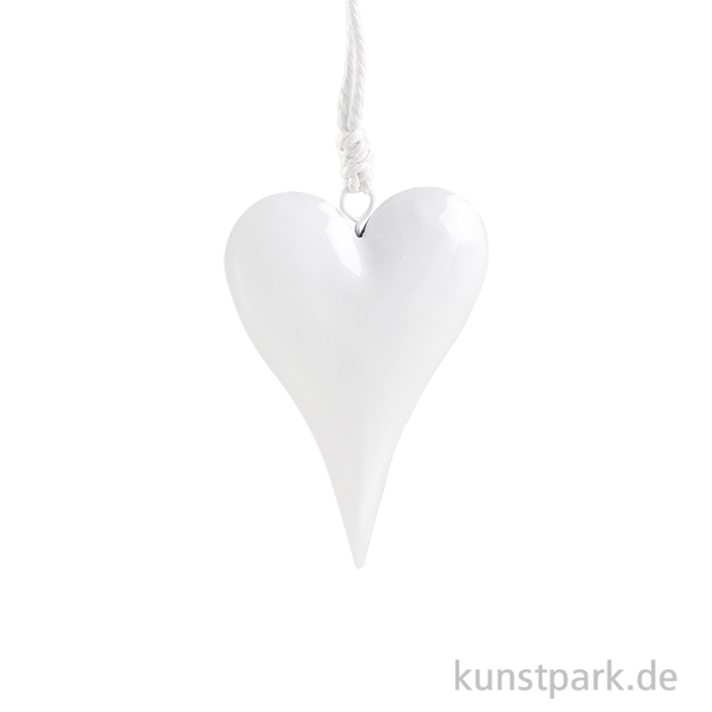 Artikelbild 1 des Artikels “Weißes Metallherz mit Aufhänger 8,2 x 12,3 x 2,2 cm“
