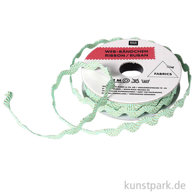 Artikelbild 1 des Artikels “Wellen Band - Mint & Gold, 2 m “