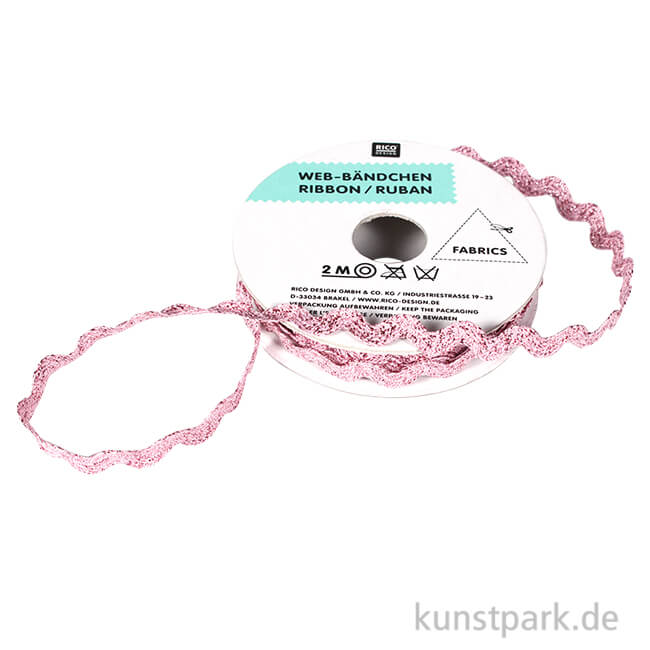 Artikelbild 1 des Artikels “Wellen Band - Pink & Glitzer, 2 m “