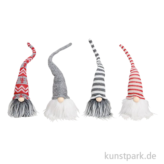 Artikelbild 1 des Artikels “Wichtel aus Textil, Grau / Rot / Weiß, Sortiert, 6 x 36 x 6 cm “
